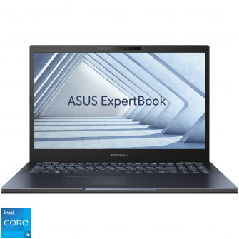 Laptop ASUS ExpertBook B2 B2502CBA cu procesor Intel® Core™ i5-1240P pana la 4.4GHz, 15.6'', Full HD, 16GB DDR4, 512GB SSD, Intel® UHD Graphics, No OS, Star Black, 3Y PUR