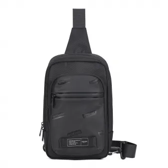 Aoking, Borseta crossbody cu buzunare multiple, Negru