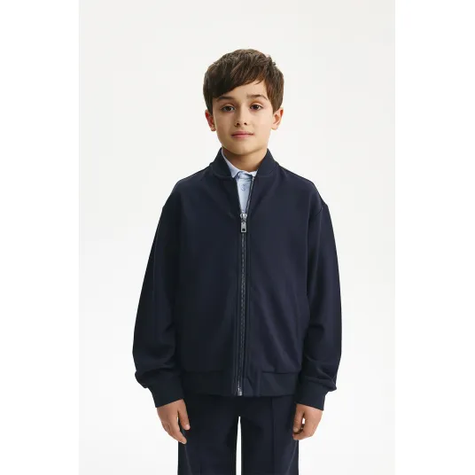 GULLIVER, Jacheta bomber uni, Bleumarin, 170 CM
