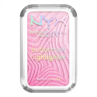 Iluminator pudra NYX Professional Makeup Buttermelt 15 U Butta Werk, formula cremoasa, 12H rezistenta, nu se estompeaza, 5 g