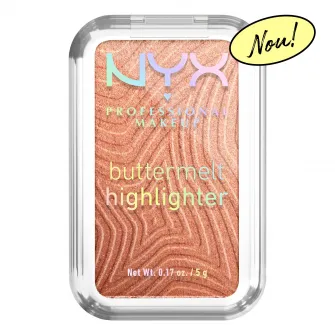 Iluminator pudra NYX Professional Makeup Buttermelt 35 Butta In Bronze, formula cremoasa, 12H rezistenta, nu se estompeaza, 5 g