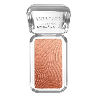Iluminator pudra NYX Professional Makeup Buttermelt 35 Butta In Bronze, formula cremoasa, 12H rezistenta, nu se estompeaza, 5 g