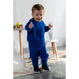 Naeve, Trening cu decolteu rotund - 2 Piese, Albastru royal, 86 CM