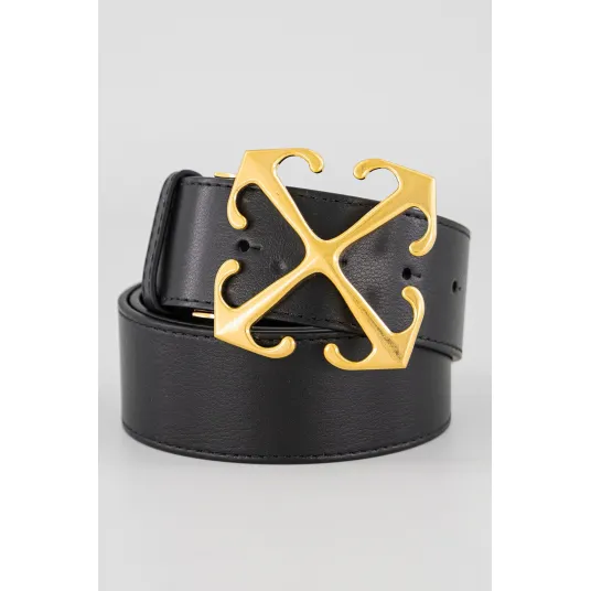 OFF-WHITE, Curea de piele, Negru, 85