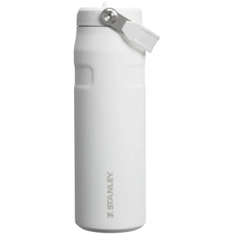 Sticla termos cu pai pliabil Stanley The IceFlow Bottle Flip Straw 2.0 0.07L, 10-11283-144, alb
