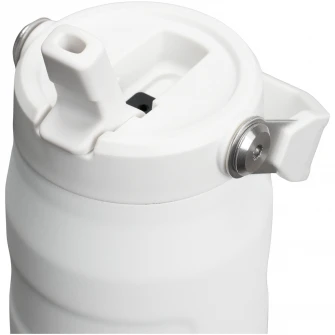 Sticla termos cu pai pliabil Stanley The IceFlow Bottle Flip Straw 2.0 0.07L, 10-11283-144, alb