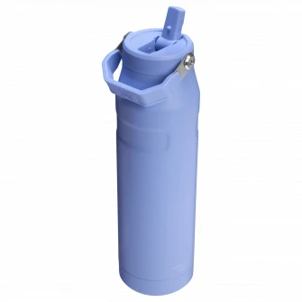 Sticla termos cu pai pliabil Stanley The IceFlow Bottle Flip Straw 2.0 1.06L, 10-12111-068, bleu