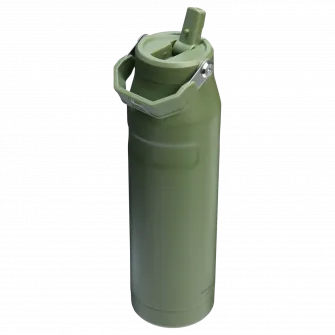 Sticla termos cu pai pliabil Stanley The IceFlow Bottle Flip Straw 2.0 1.06L, 10-12111-081, verde