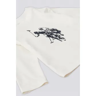 U.S. Polo Assn., Set de bluza, hanorac si pantaloni de trening, Rosu, Gri melange, Crem, 68-74 CM