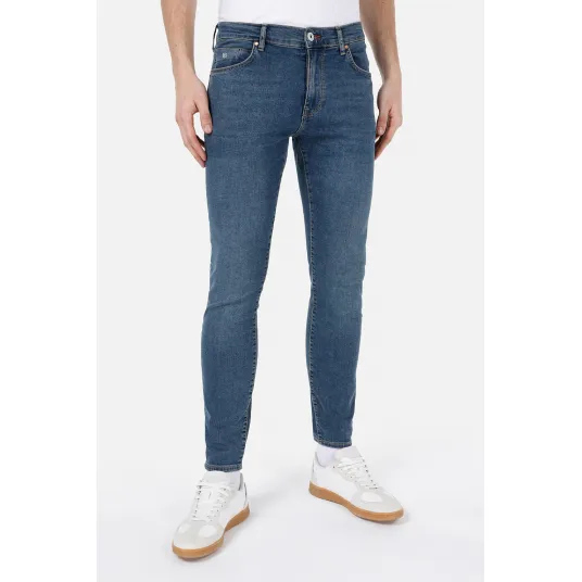 COLIN'S, Blugi skinny cu talie medie, Albastru inchis, W31-L30