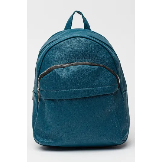 Francesca Rossi, Rucsac de piele ecologica cu aspect texturat, Petrol