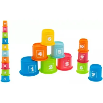 Jucarie de sortare Chicco 2 in 1, Piramida de canute