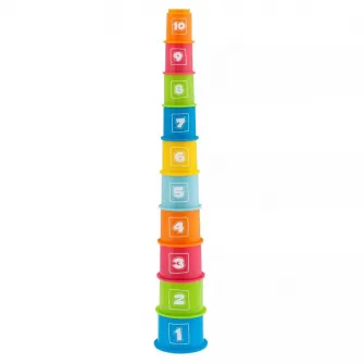 Jucarie de sortare Chicco 2 in 1, Piramida de canute