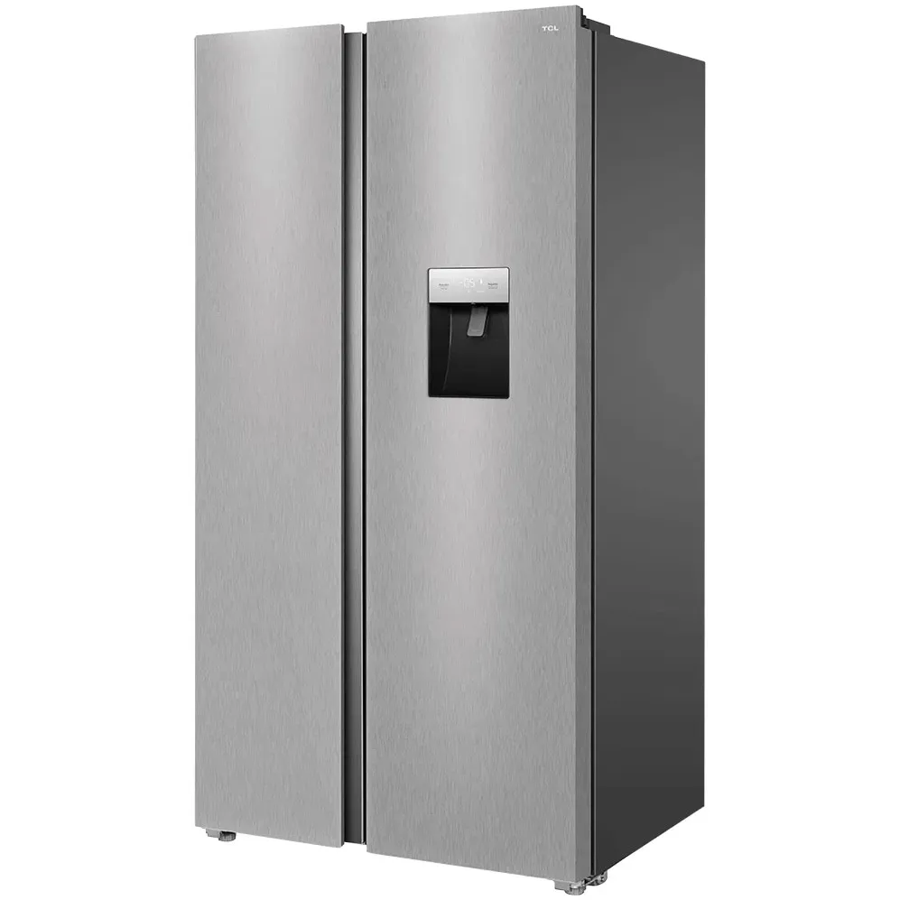 Side by Side TCL RP631SLE1, 634 L, Total No Frost, Compresor Inverter, AAT, Swing Flow, Dispenser Apa, Clasa E, Gri
