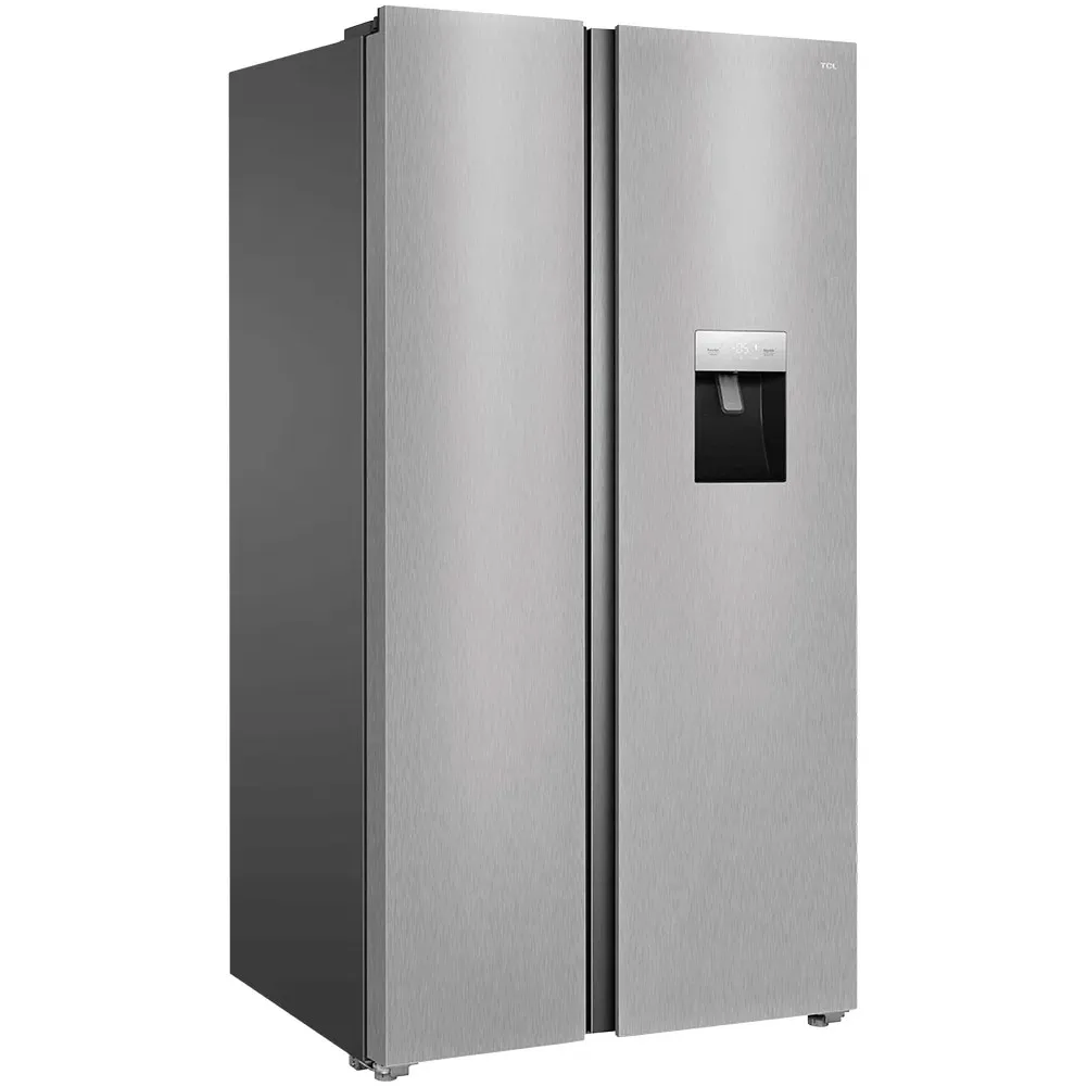 Side by Side TCL RP631SLE1, 634 L, Total No Frost, Compresor Inverter, AAT, Swing Flow, Dispenser Apa, Clasa E, Gri