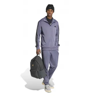 adidas Sportswear, Trening cu logo, Negru, Lila, L