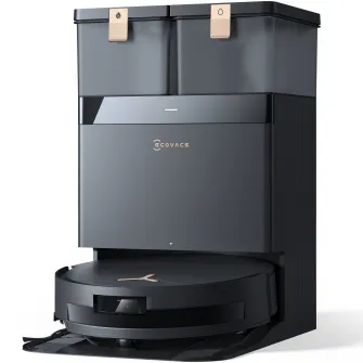 Aspirator robot DEEBOT T50 MAX PRO OMNI Ecovacs, putere de aspirare 15000Pa, senzor LiDAR dToF complet incorporat, tehnologie TruEdge 2.0 si senzor de margine True Detect 3D, Auto Mop Lifting 9mm, ZeroTangle Technology, baterie Li-Ion 6400mAh