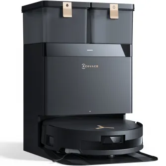 Aspirator robot DEEBOT T50 MAX PRO OMNI Ecovacs, putere de aspirare 15000Pa, senzor LiDAR dToF complet incorporat, tehnologie TruEdge 2.0 si senzor de margine True Detect 3D, Auto Mop Lifting 9mm, ZeroTangle Technology, baterie Li-Ion 6400mAh