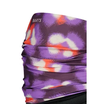 Barts, Guler din fleece cu model circular, Portocaliu mandarina, Violet prafuit, Ametist