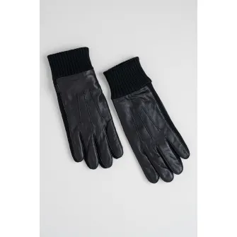 Barts, Manusi de piele, Negru, 20 CM