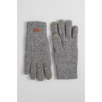 Barts, Manusi din amestec de lana Rilef, Gri melange, 18 CM