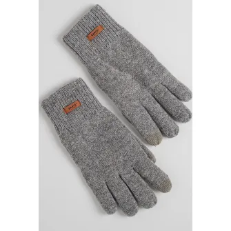 Barts, Manusi din amestec de lana Rilef, Gri melange, 18 CM