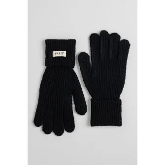 Barts, Manusi din amestec de lana cu logo, Negru, 18 CM