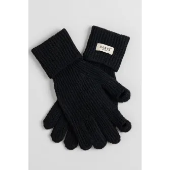 Barts, Manusi din amestec de lana cu logo, Negru, 18 CM