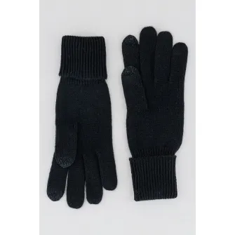 Barts, Manusi din tricot Soft Touch, Negru, 16 CM