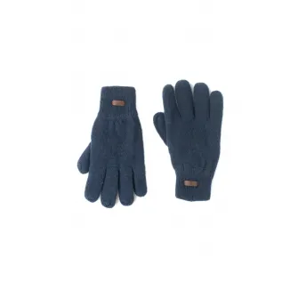Barts, Manusi tricotate din lana cu captuseala de fleece, Bleumarin, 21 CM