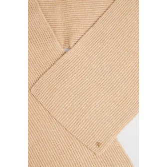 CALVIN KLEIN, Fular uni din amestec de lana, Bej melange