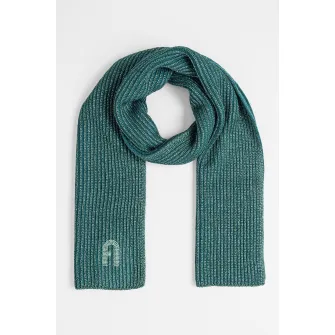 Furla, Fular cu model uni Delizia, Verde englez