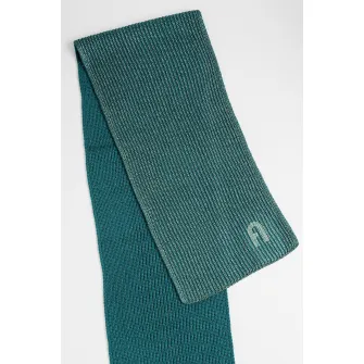Furla, Fular cu model uni Delizia, Verde englez