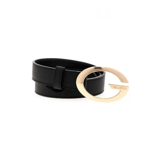 GUESS, Curea cu model uni, Negru, 90