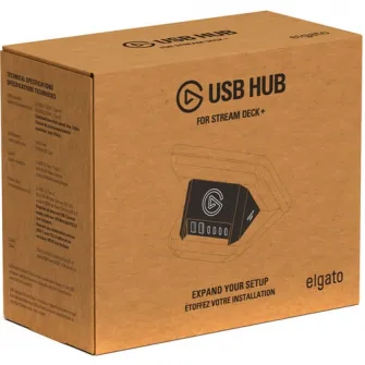 Hub USB Elgato pentru Stream Deck+, SD card reader, Negru