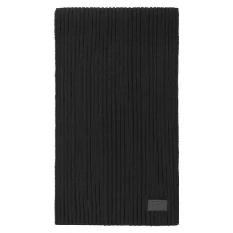 JOOP! Jeans, Fular striat din amestec de lana Francis, Negru