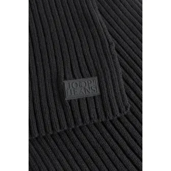 JOOP! Jeans, Fular striat din amestec de lana Francis, Negru