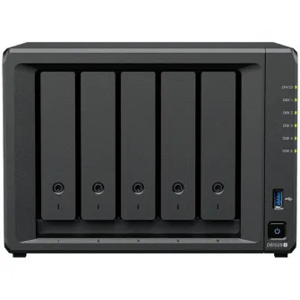 Network Attached Storage Synology DS1525+ Desktop cu procesor AMD Ryzen Dual Core, 5-Bay, DDR4 8GB pana la 32GB