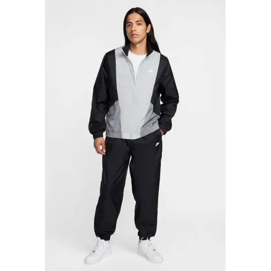 Nike, Trening relaxed fit cu buzunare, Negru, Gri cenusiu, XL