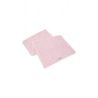 Pinko, Fular din amestec de lana cu logo, Roz pastel