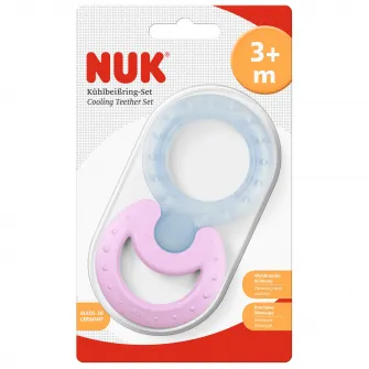 Set Inele de dentitie pentru bebelusi NUK, roz