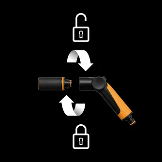 Set pistol pentru stropit ajustabil Fiskars Comfort + Cap pentru stropit Fiskars