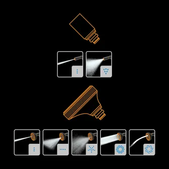 Set pistol pentru stropit ajustabil Fiskars Comfort + Cap pentru stropit Fiskars
