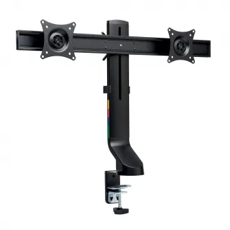 Suport pentru monitor Kensington SmartFit, dual, ajustabil, cu fixare pe birou, negru