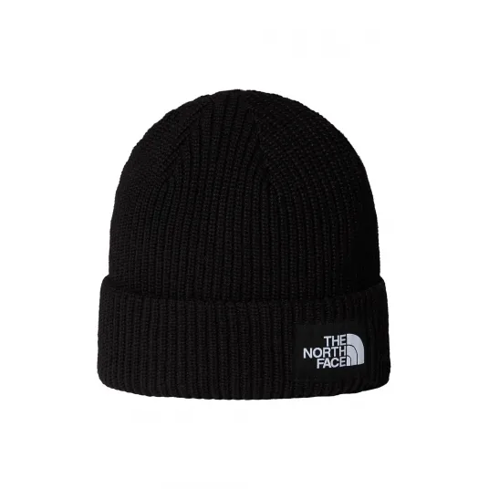 The North Face, Caciula elastica unisex cu aplicatie logo Salty, Granite, 53-60 CM