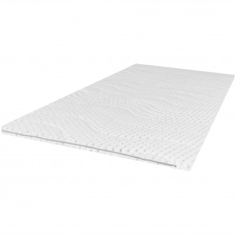 Topper Saltea Kring Premium NoStress, H 7cm, spuma poliuretanica profilata, husa argentum, 140x190 cm