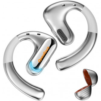 Casti Open-Ear OneOdio OpenRock Pro, TWS, Bluetooth 5.2, IPX5, Silver