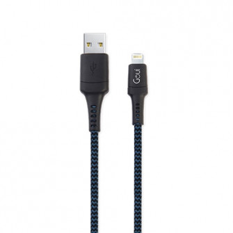 Cablu Date si Incarcare USB la tip Lightning Tough, 1.5 m, G-LC15-8PINBK Bleumarin/Negru