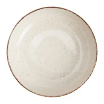 Set 6 farfurii adanci Ambition Craft, portelan, 20 cm, bej
