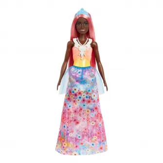 Papusa Barbie Dreamtopia - Printesa cu par corai